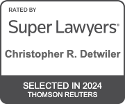 Christopher Detwiler selected as Super Lawyers 2024 for his work in Raleigh Criminal Defense